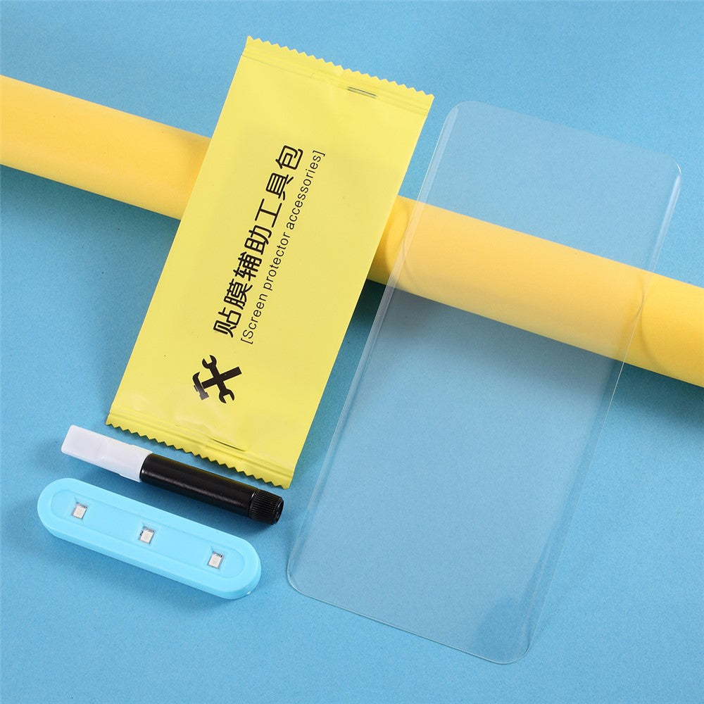 Ultra Clear UV Liquid Tempered Glass Screen Film Protector, Support Fingerprint Unlock for Xiaomi Mi 10