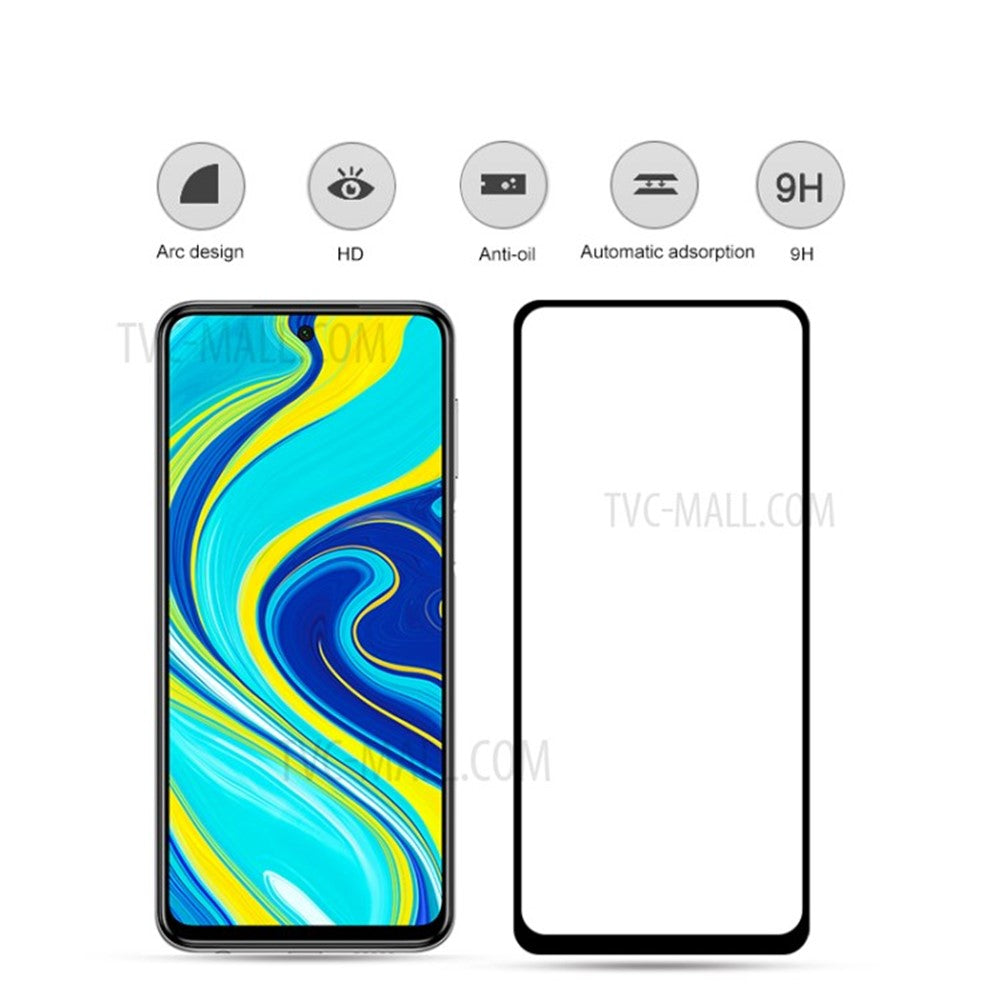 MOCOLO Silk Printing Anti-explosion Tempered Glass Full Size Screen Film for Xiaomi Redmi Note 9/9 Pro/Redmi 10X 4G