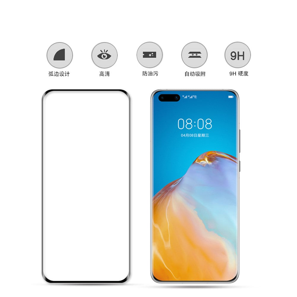 MOCOLO 3D-böjt skärmskydd i härdat glas, heltäckande för Huawei P40 Pro