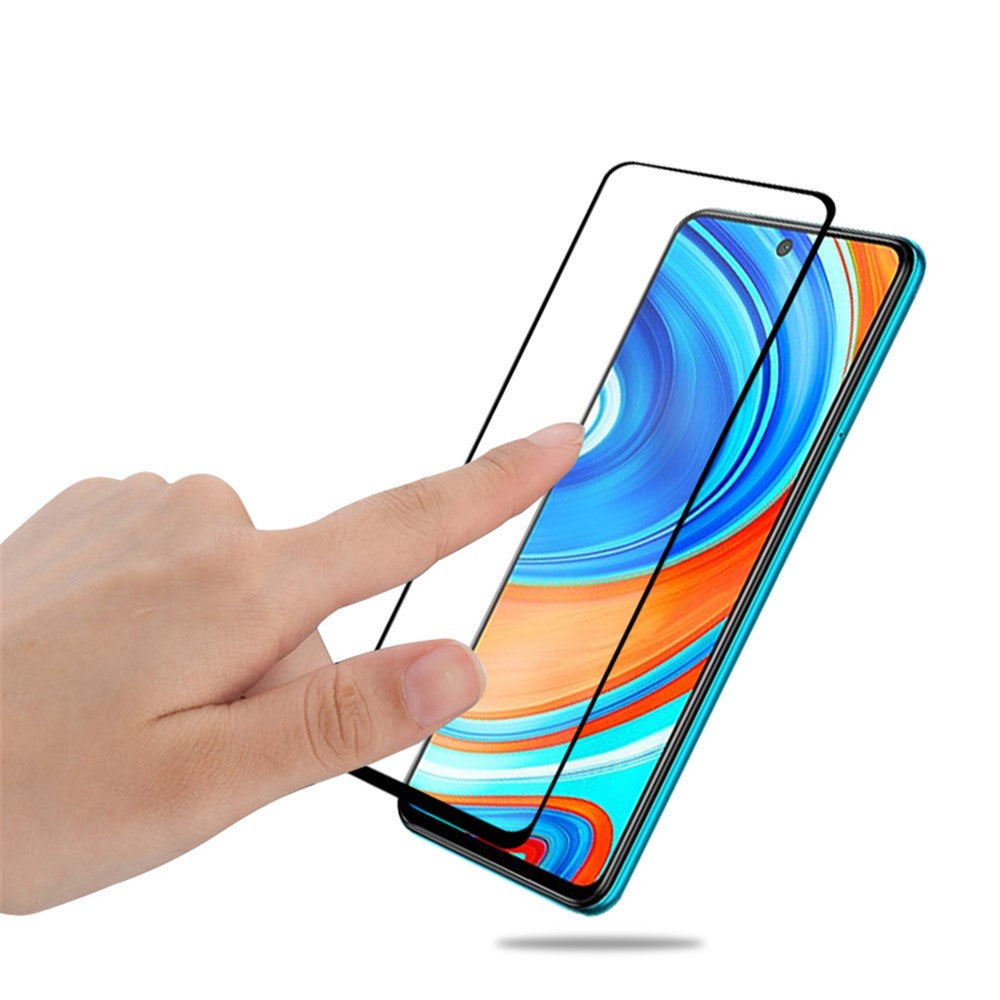AMORUS [Full Glue] Silk Printing Tempered Glass Full Screen Protector Anti-explosion for Xiaomi Redmi Note 9 Pro Max / Redmi Note 9 Pro / Redmi Note 9S