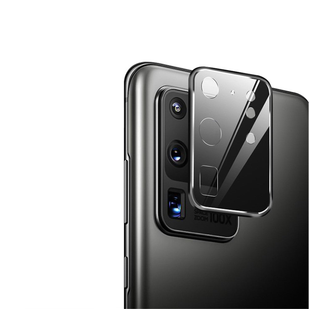 Kameralinsebeskytter i metal og hærdet glas til Samsung Galaxy S20 Ultra