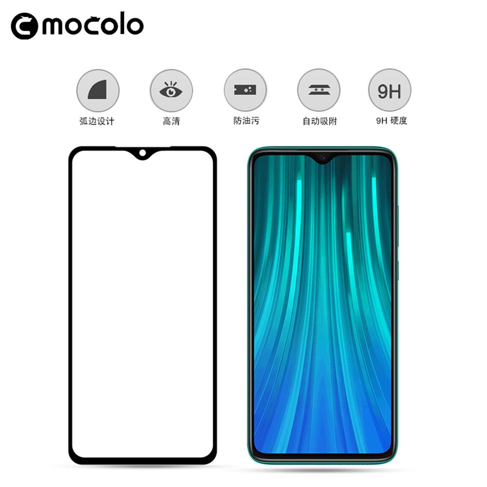 MOCOLO 3D Curved Full Screen Tempered Glass Protector Film for Xiaomi Redmi Note 8 Pro