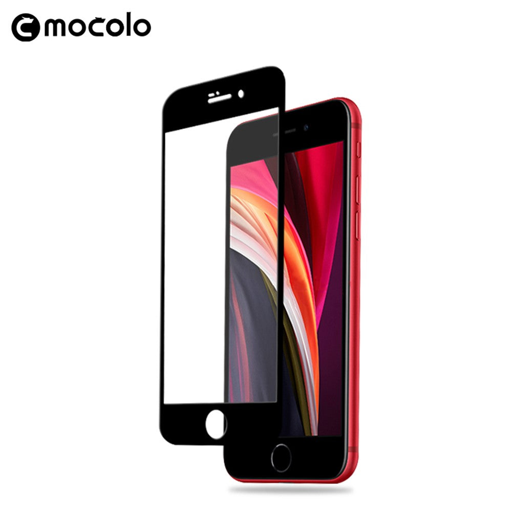 MOCOLO Silk Print Complete Covering Tempered Glass Screen Film for iPhone SE (2nd Generation) / 8 / 7 4.7"