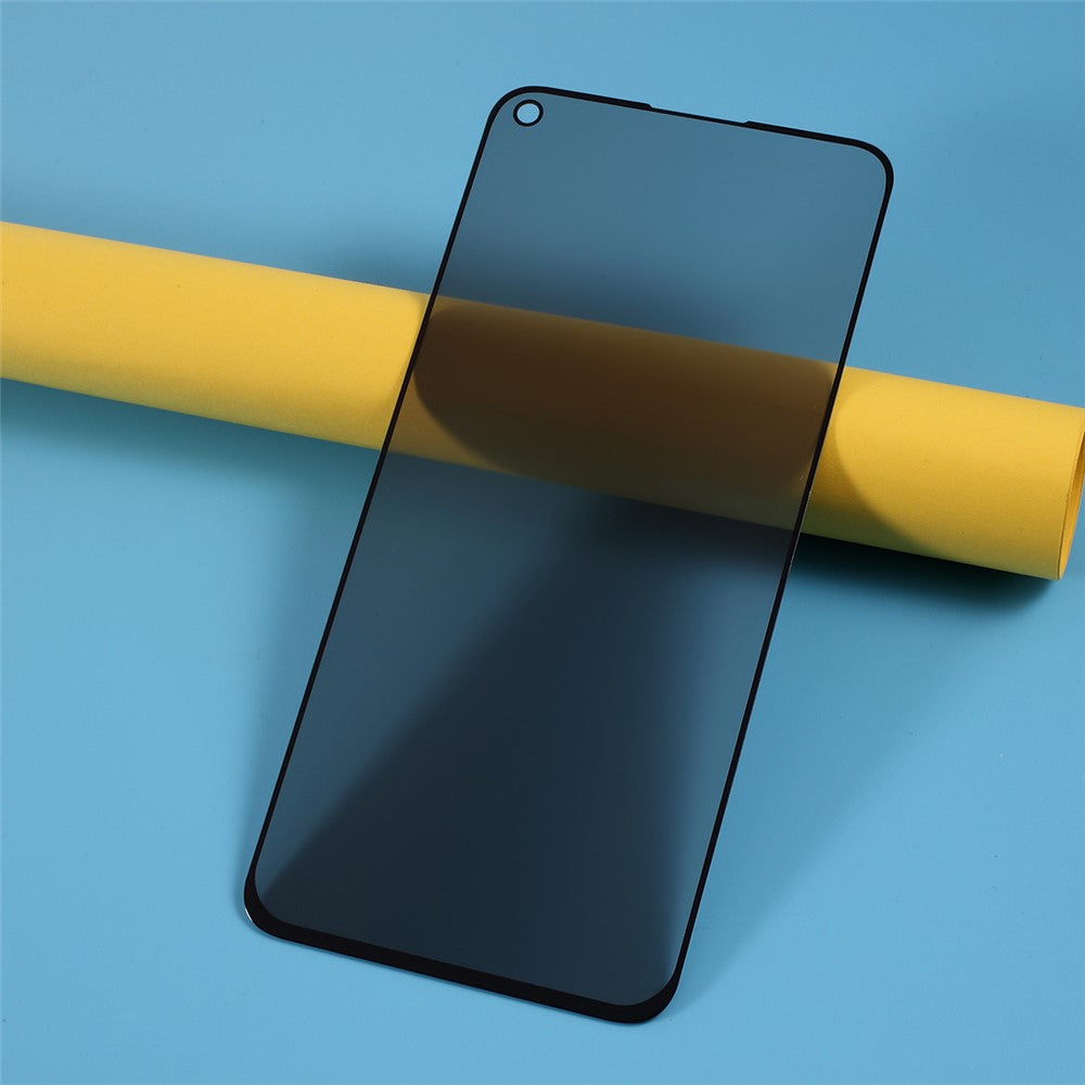Anti-spion silkestryck heltäckande skärmskydd i härdat glas för Huawei P40 lite/nova 6 SE/Nova 7i