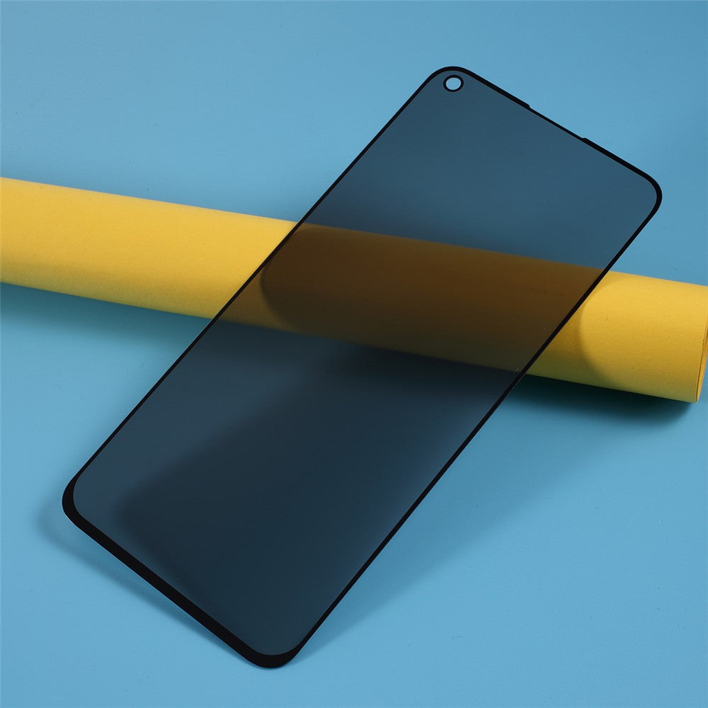 Anti-spion silkestryck heltäckande skärmskydd i härdat glas för Huawei P40 lite/nova 6 SE/Nova 7i