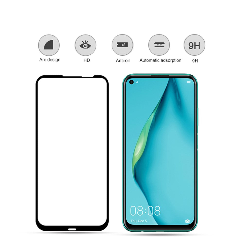 AMORUS Silk Printing Anti-explosion Tempered Glass Full Screen Film [Full Glue] for Huawei P40 lite / Nova 7i / Nova 6 SE