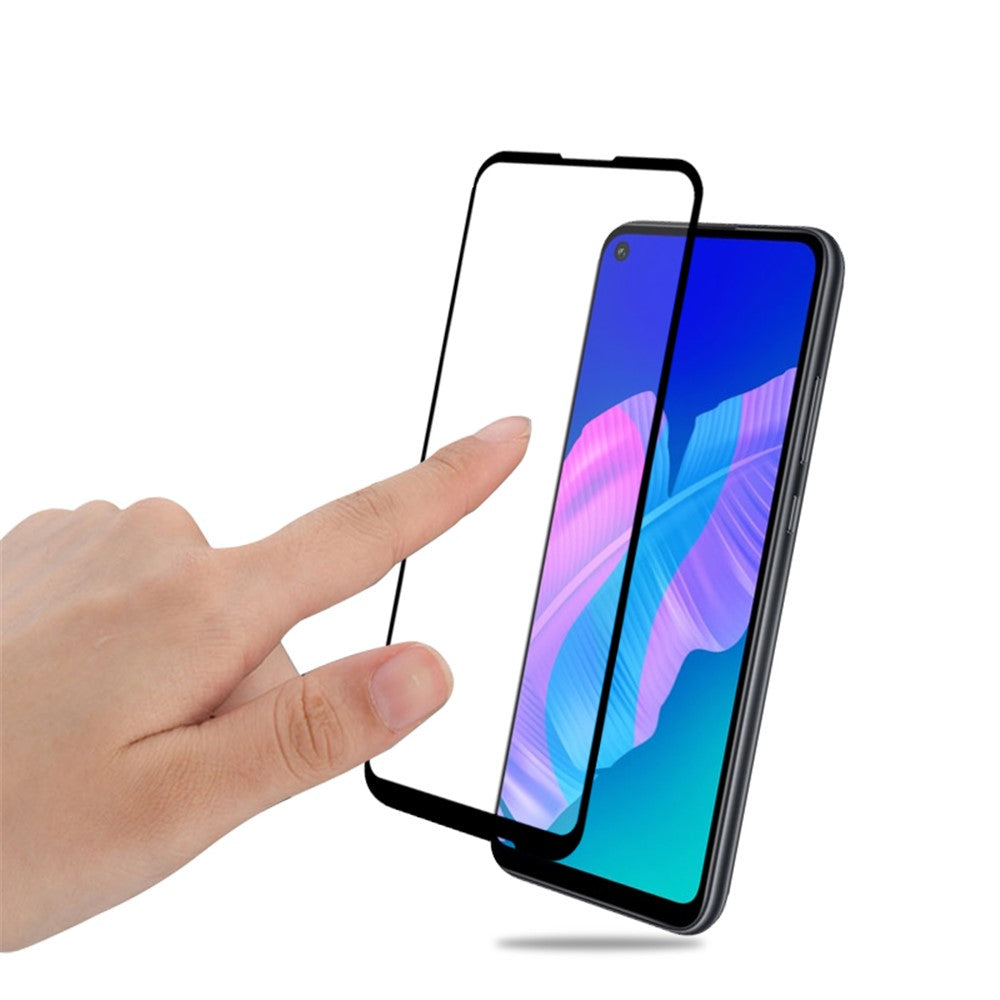 MOCOLO for Huawei P40 lite E / Y7p [Full Glue] Silk Printing Tempered Glass Full Screen Protector Anti-explosion