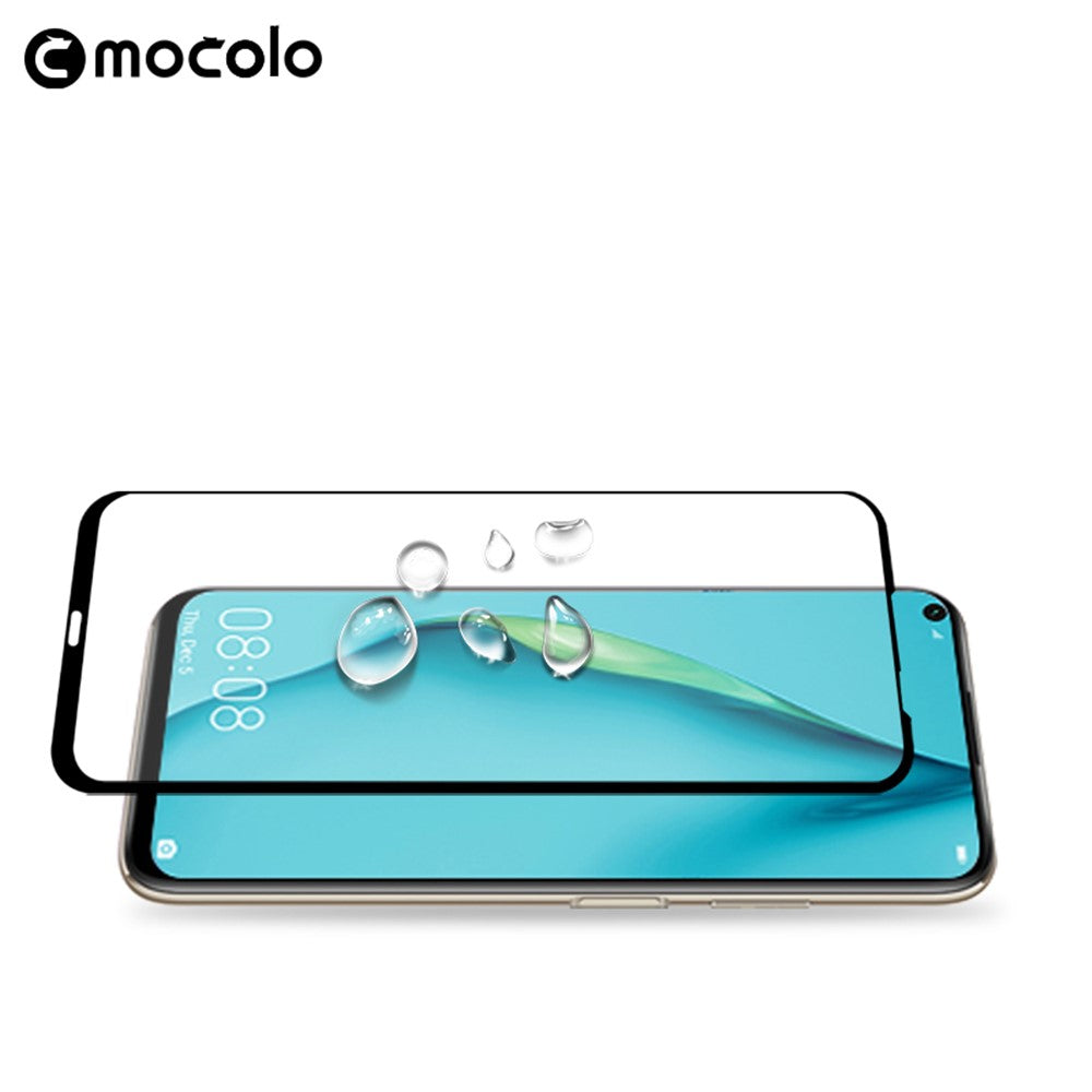 MOCOLO för Huawei P40 lite/Nova 7i/Nova 6 SE [Full Glue] Silk Print Härdat Glas Helskärmsskyddsfilm