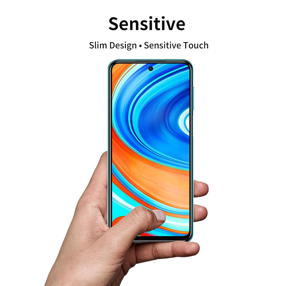 ENKAY HAT PRINCE 2Pcs/Set Full Glue 0.26mm 9H 2.5D Tempered Glass Full Screen Protector Cover for Xiaomi Redmi Note 9