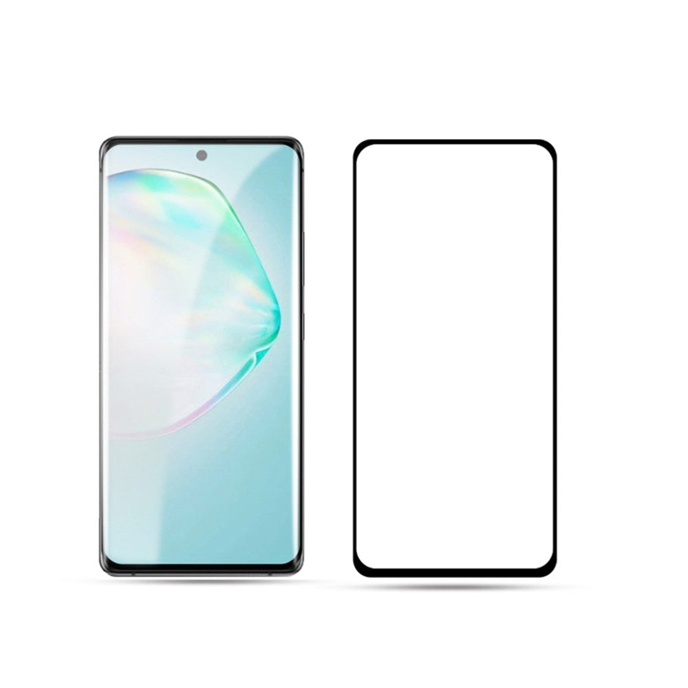 AMORUS Full Glue Full Cover Silk Printing Protective Tempered Glass  Screen Film for Samsung Galaxy A91 / S10 Lite