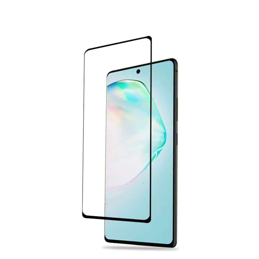 AMORUS Full Glue Full Cover Silk Printing Protective Tempered Glass  Screen Film for Samsung Galaxy A91 / S10 Lite