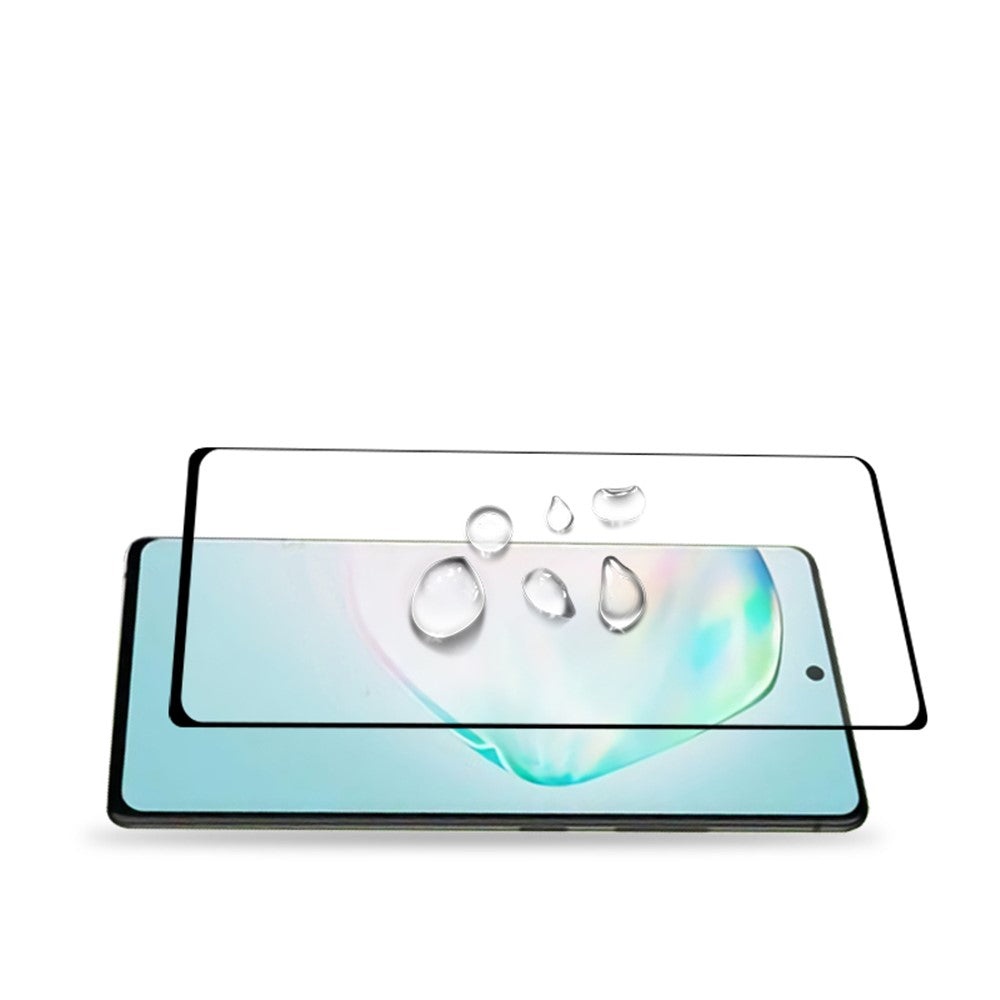 AMORUS Full Glue Full Cover Silk Printing Protective Tempered Glass  Screen Film for Samsung Galaxy A91 / S10 Lite