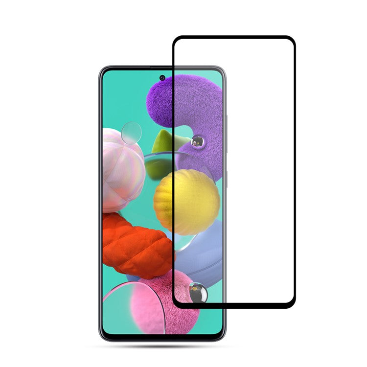 MOCOLO för Samsung Galaxy A51 SM-A515 3D-böjd sidoskärm med härdat glas, helskärmsskydd