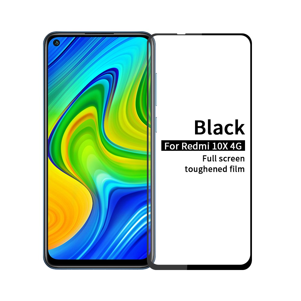 PINWUYO Helskärmsfilm Härdat Glasfilm 2.5D 9H för Xiaomi Redmi Note 9/Redmi 10X 4G