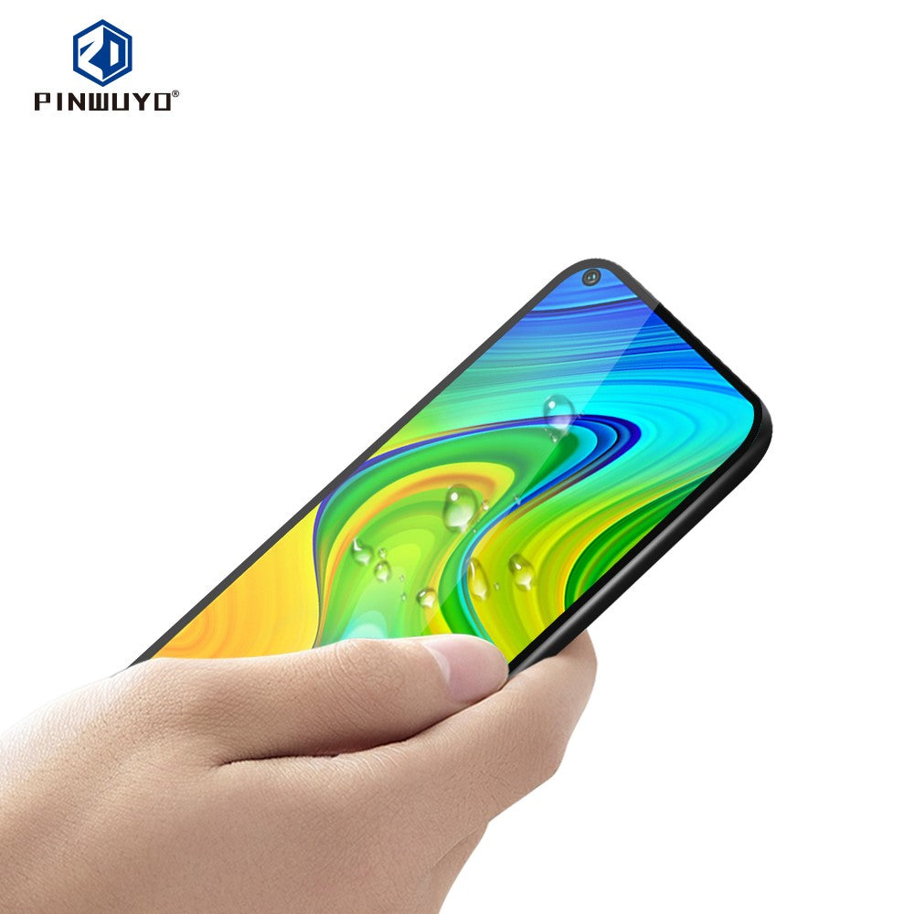 PINWUYO Helskärmsfilm Härdat Glasfilm 2.5D 9H för Xiaomi Redmi Note 9/Redmi 10X 4G