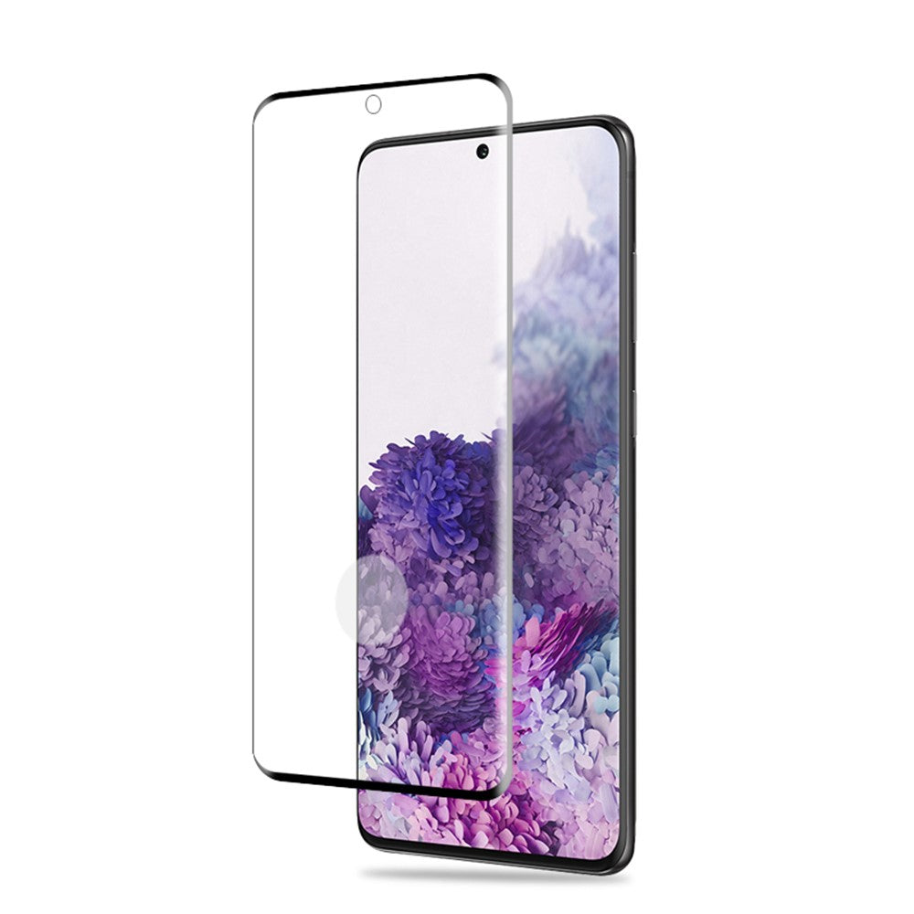 AMORUS Fuld Dækning 3D Buet Fuld Lim Hærdet Glas Skærmbeskytter til Samsung Galaxy S20 Plus (Understøtter Ultralyd Fingeraftryksoplåsning)