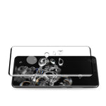 AMORUS til Samsung Galaxy S20 Ultra Fuld Dækning 3D Buet Fuld Lim Hærdet Glas Skærmfilm [Understøtter Ultralyd Fingeraftryksoplåsning]