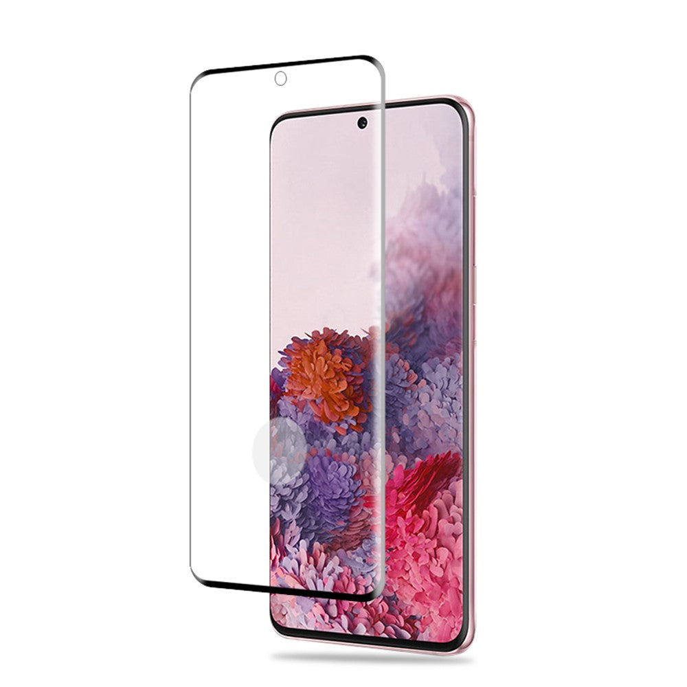 MOCOLO för Samsung Galaxy S20 4G/S20 5G 3D-böjd helskärm, heltäckande, härdat glas, skärmskyddsfilm [stödjer ultraljudsfingeravtryckslåsning]