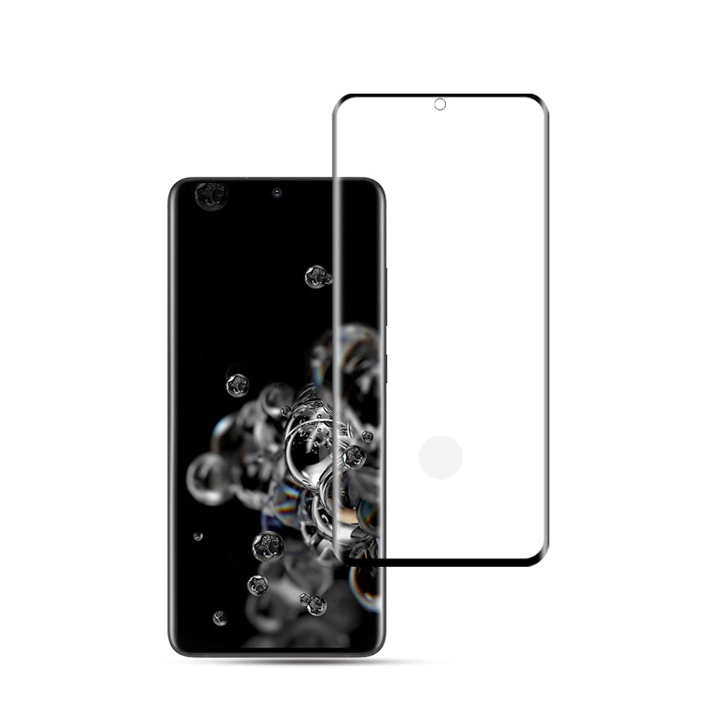 MOCOLO til Samsung Galaxy S20 Ultra 3D Buet Fuld Skærm Fuld Lim Hærdet Glas Skærmbeskyttelsesfilm [Understøtter Ultralyds Fingeraftryksoplåsning]