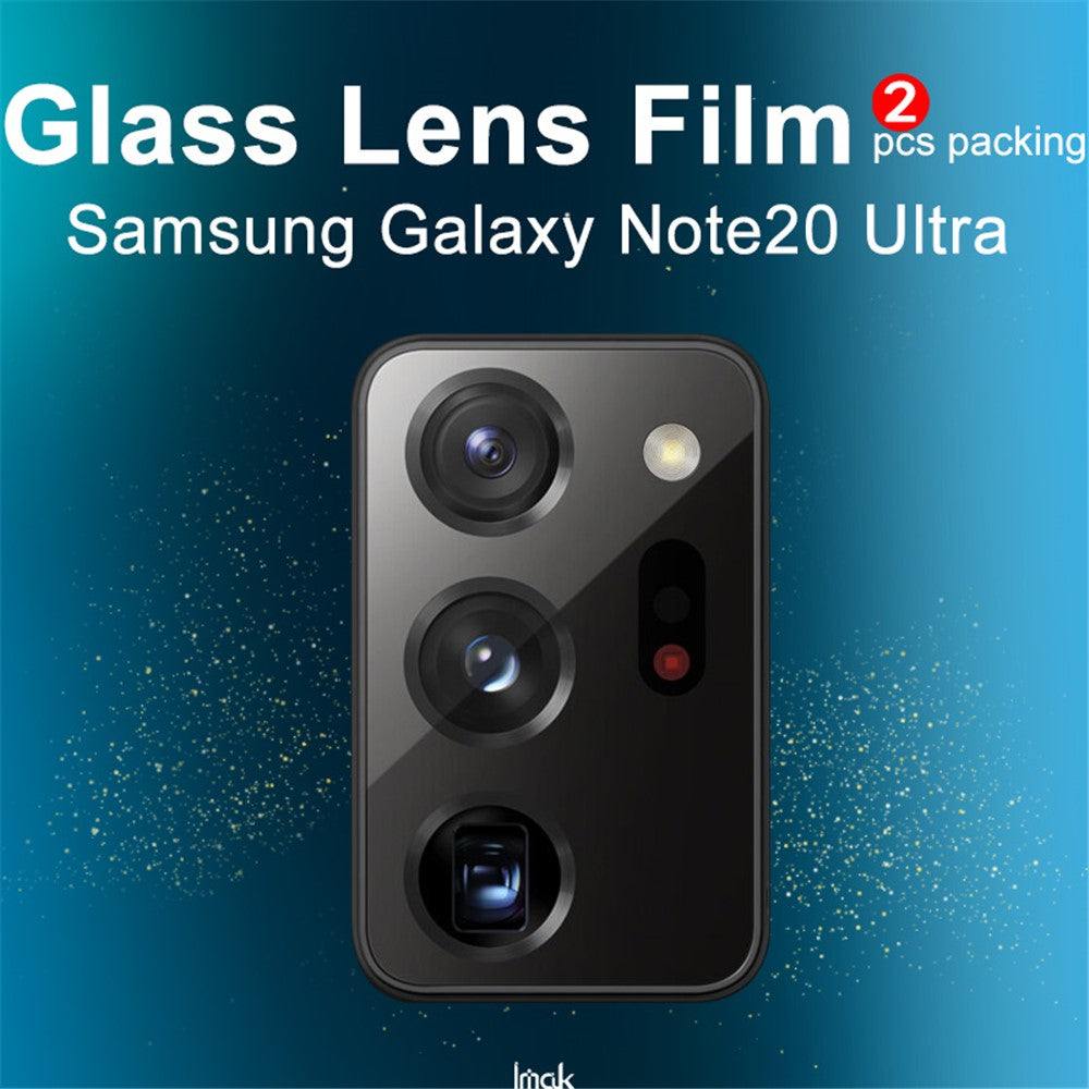 IMAK 2 st/pack ultraklar glaslinsfilm för Samsung Galaxy Note20 Ultra 4G/5G