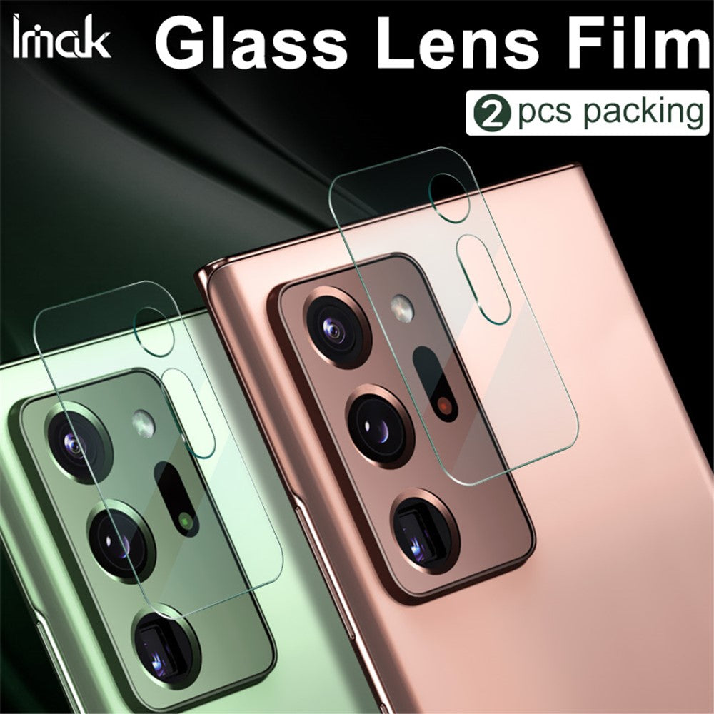 IMAK 2 st/pack ultraklar glaslinsfilm för Samsung Galaxy Note20 Ultra 4G/5G