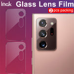 IMAK 2 st/pack ultraklar glaslinsfilm för Samsung Galaxy Note20 Ultra 4G/5G