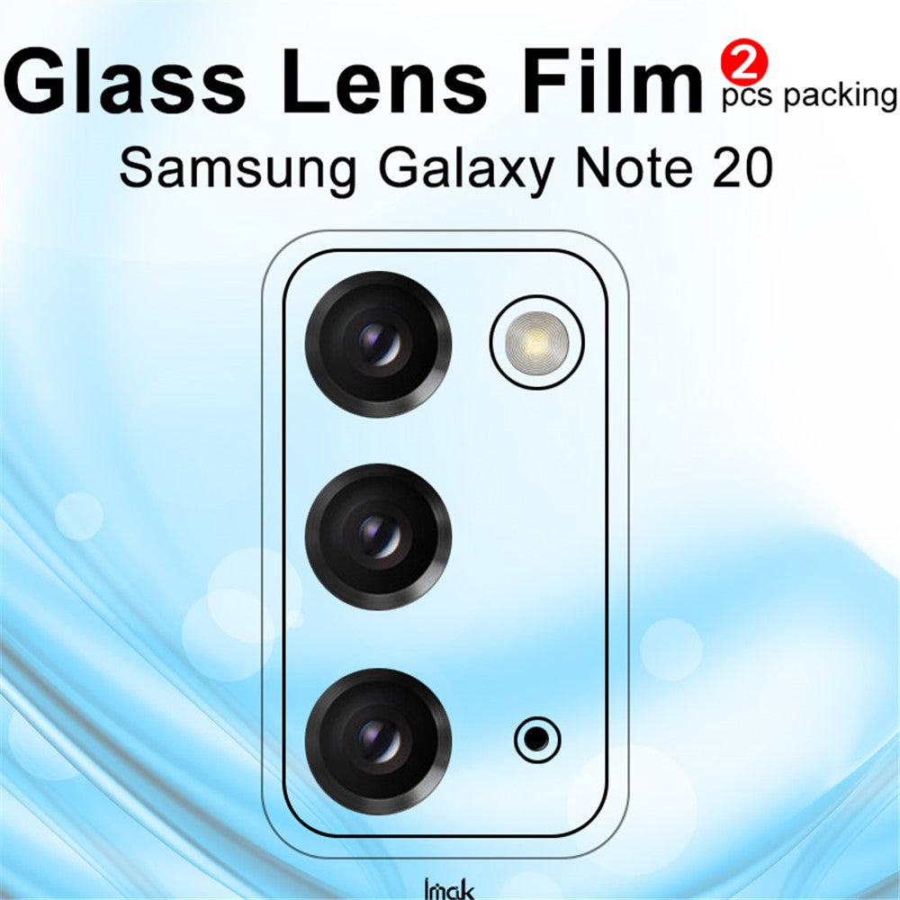 IMAK 2Pcs/Pack Ultra Clear Glass Camera Lens Film for Samsung Galaxy Note20 4G/5G