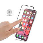 AMORUS Silk Printing Tempered Glass Film for iPhone 12 Pro Max 6.7 Inch, Full Coverage Full Glue Anti-Fingerprint Solid Defense Screen Protector