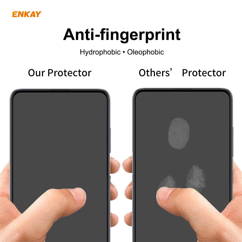 ENKAY HAT PRINCE Full Glue Full Size 0.26mm 9H 2.5D Härdat Glas Skärmskydd för Xiaomi Redmi 10X 4G / Redmi Note 9