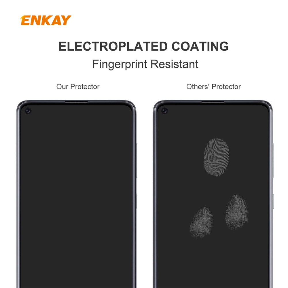 ENKAY 0.26mm 9H 2.5D Arc Edge Tempered Glass Screen Film for Xiaomi Redmi 10X 4G/Redmi Note 9