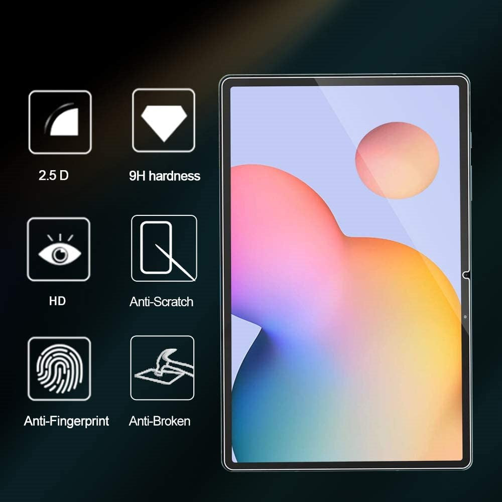 2.5D Arc Edge Full Size Tempered Glass Screen Film for Samsung Galaxy Tab S10+ / S9+ / S7+ / Tab S7 FE / Tab S8+