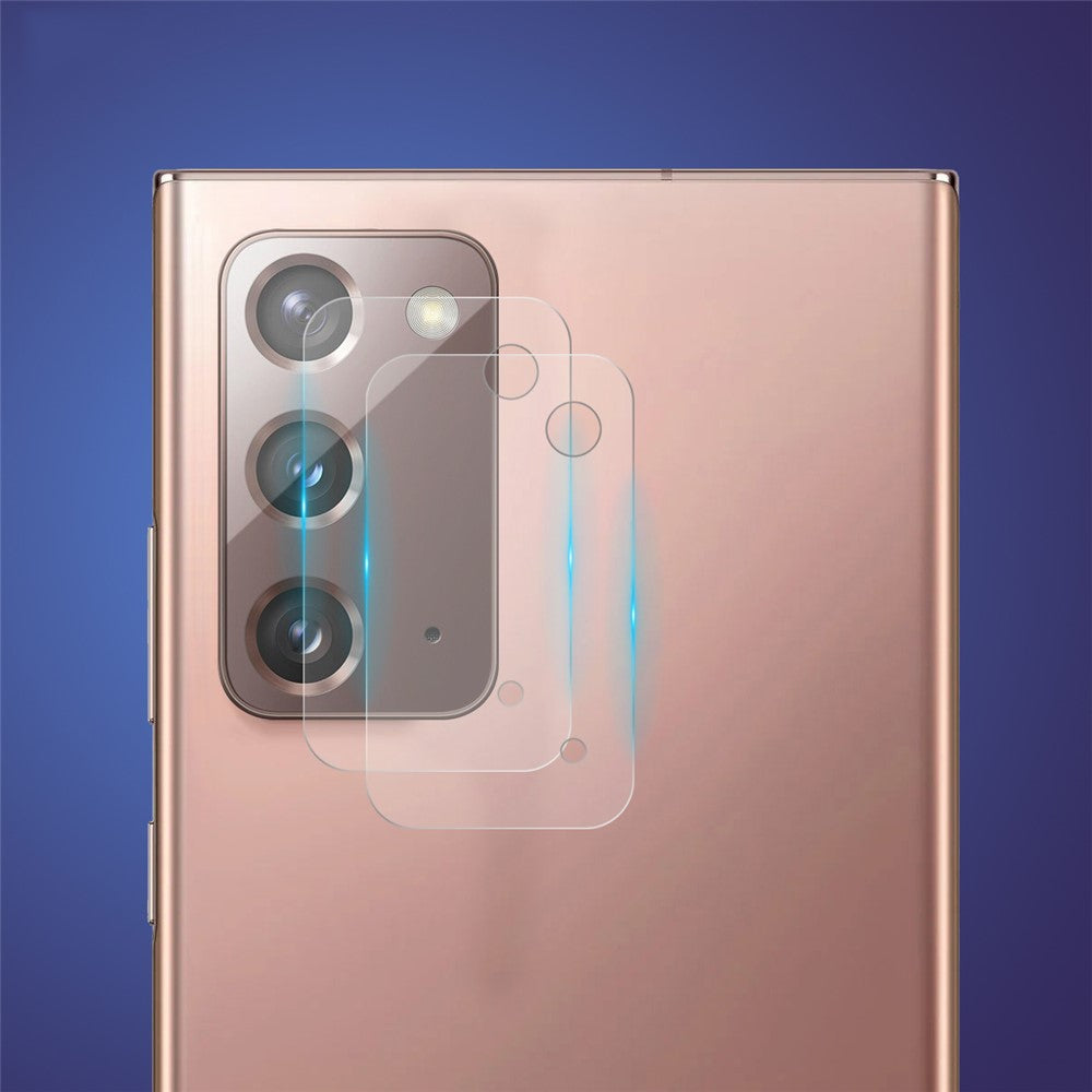 2 st ENKAY HAT PRINCE för Samsung Galaxy Note20 4G/5G [0,2 mm 9H 2,15D bågformade kanter] härdat glas, kameralinsfilm