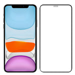 Sort hærdet beskyttelsesglas med kant til iPhone 12 Pro/12 6,1 tommer, fuld dækning, fuld klæbestof, 9H, anti-eksplosion