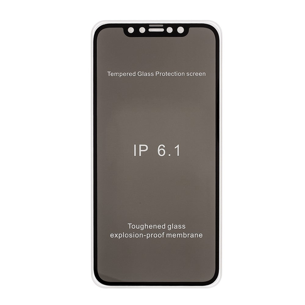 RURIHAI 0.26 mm 360 graders beskyttende fuldklæbende skærmbeskyttelse af hærdet glas mod kig for iPhone XR/11 6,1 tommer