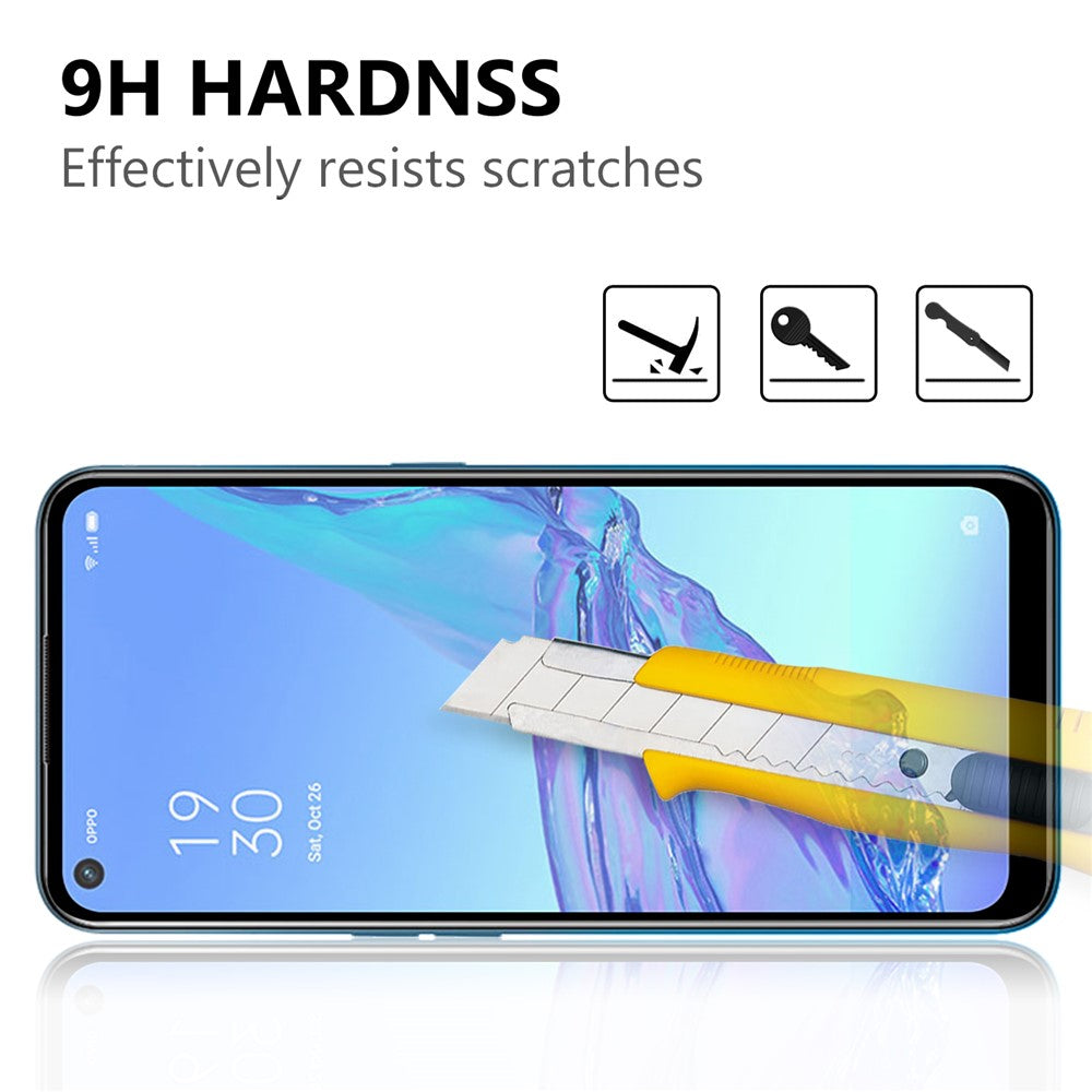 Full Screen Full Glue Tempered Glass Screen Film for Oppo A53(2020）