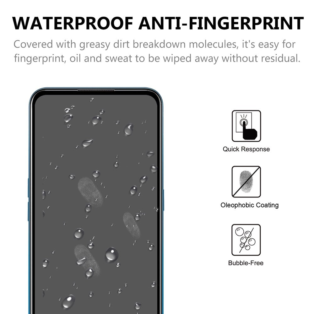 Full Screen Full Glue Tempered Glass Screen Film for Oppo A53(2020）