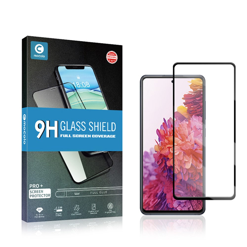 MOCOLO for Samsung Galaxy S20 FE 4G / FE 5G / S20 Lite / S20 FE 2022 Tempered Glass Screen Protector Full Glue Full Cover Silk Printing Film