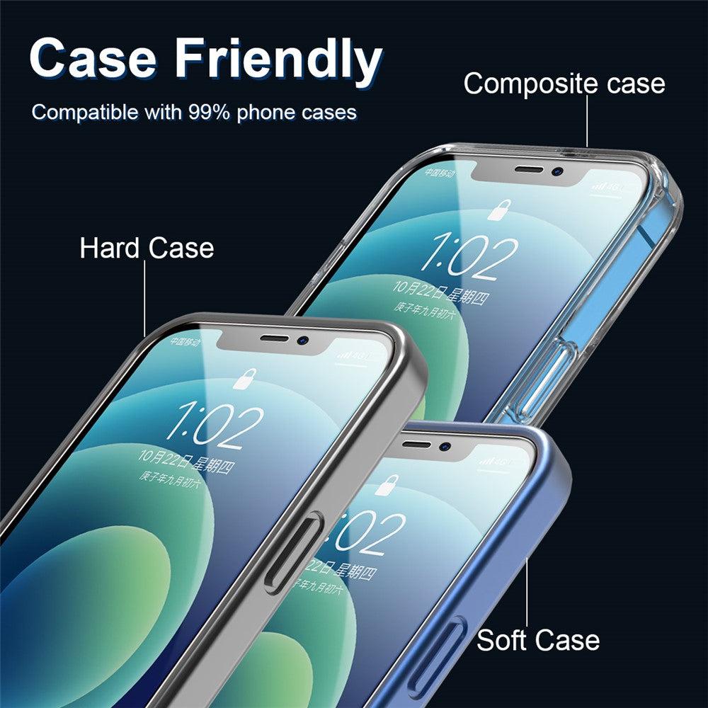 5PCS / Set ENKAY HAT PRINCE 0.26mm 9H 2.5D Full Glue Full Screen Coverage Tempered Glass Screen Protector for iPhone 12 Pro Max