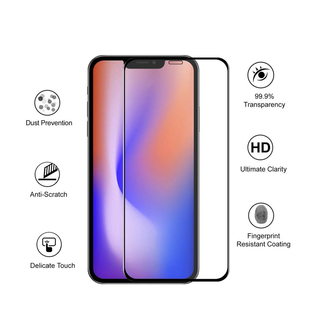 2PCS / Set ENKAY HAT PRINCE 0.26mm 9H 2.5D Full Glue Full Screen Coverage Tempered Glass Screen Protector for iPhone 12 Pro / iPhone 12
