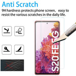 2.5D 9H Arc Edge Härdat Glas Skärmskydd för Samsung Galaxy S20 FE/S20 Fan Edition/S20 Lite med Kameralinsfilm