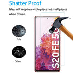 2.5D 9H Arc Edge Härdat Glas Skärmskydd för Samsung Galaxy S20 FE/S20 Fan Edition/S20 Lite med Kameralinsfilm