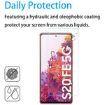 2.5D 9H Arc Edge Härdat Glas Skärmskydd för Samsung Galaxy S20 FE/S20 Fan Edition/S20 Lite med Kameralinsfilm