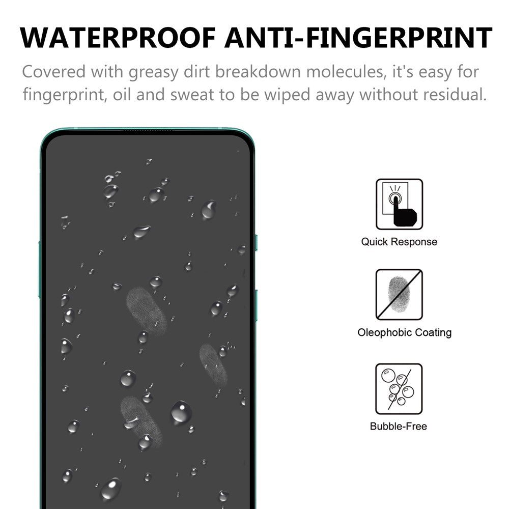Complete Covering Tempered Glass Screen Protector for Xiaomi Mi 10T 5G Full Glue Black Edges