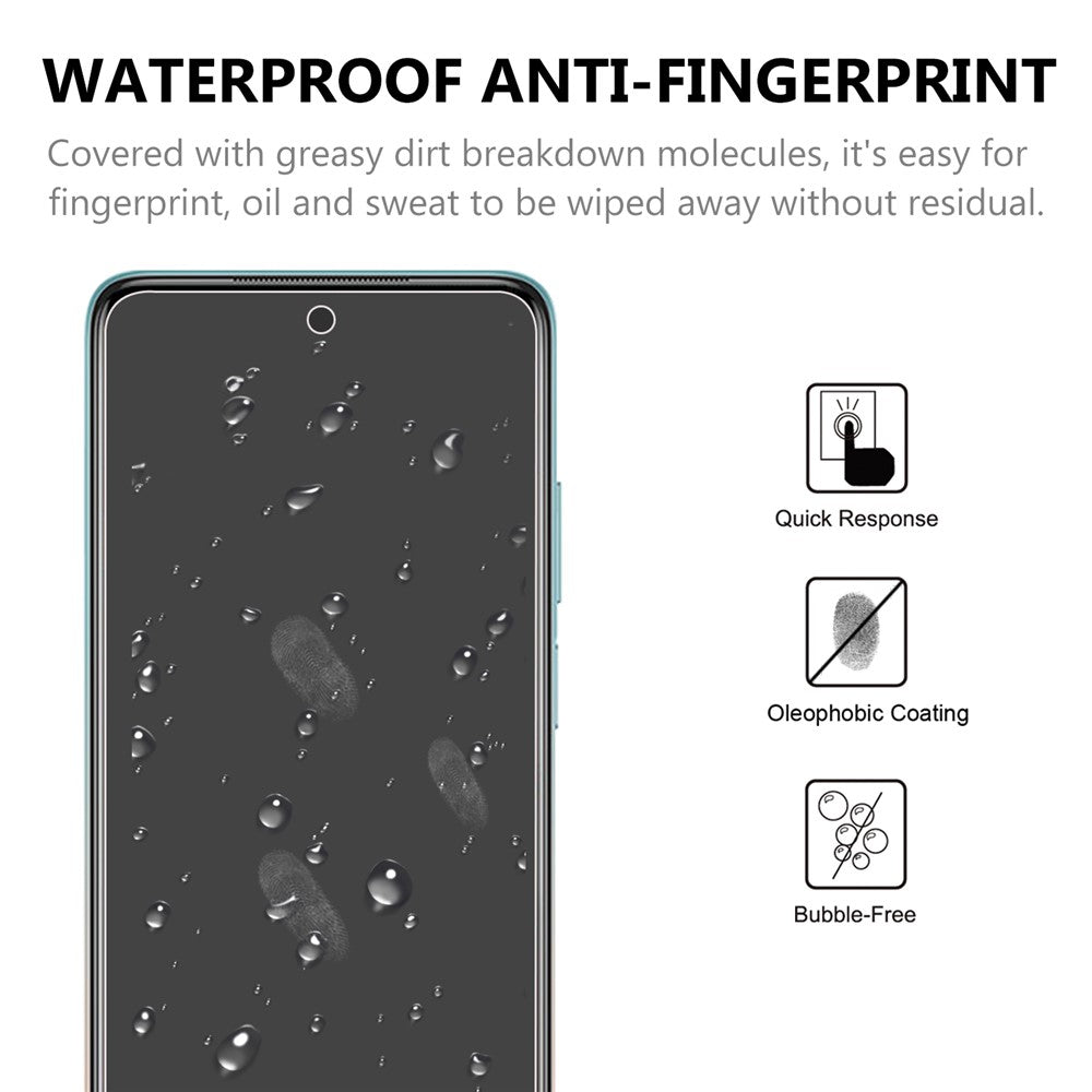 Tempered Glass Screen Protector for Xiaomi Mi 10T Lite 5G/Redmi Note 9 Pro 5G/Mi 10i 5G Arc Edge 2.5D 9H Ultra Clear Film