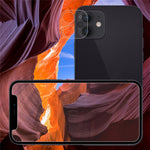 For iPhone 12 mini 5.4 inch Quality 2.5D 9H Arc Edge Tempered Glass Screen Protector + Camera Lens Film
