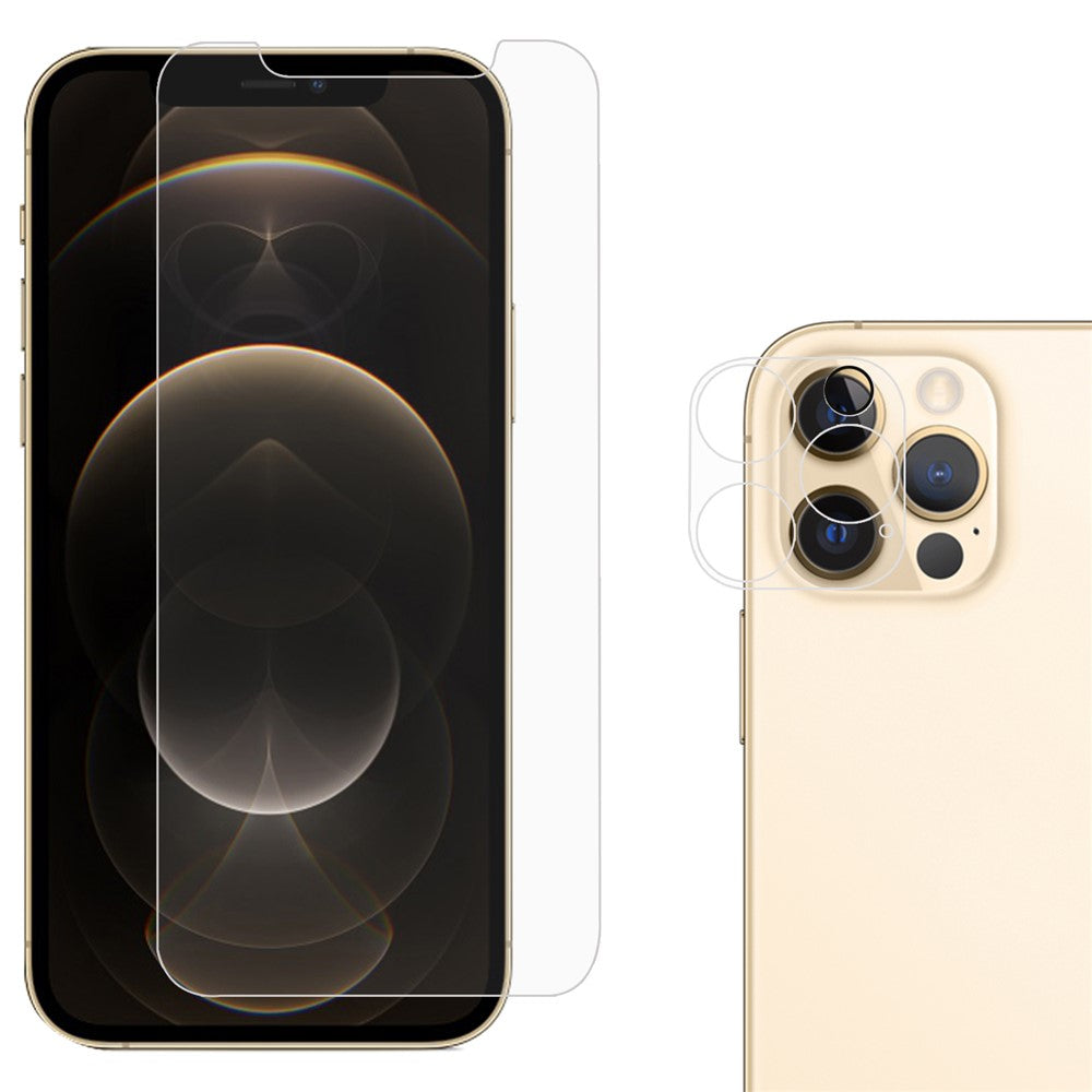 iPhone 12 Pro Max 2.5D 9H Arc Edge Härdat Glas Skärmskydd + Kameralinsfilm