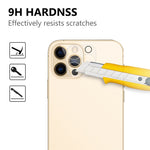 For iPhone 12 Pro Max 2.5D 9H Arc Edge Tempered Glass Screen Protector + Camera Lens Film