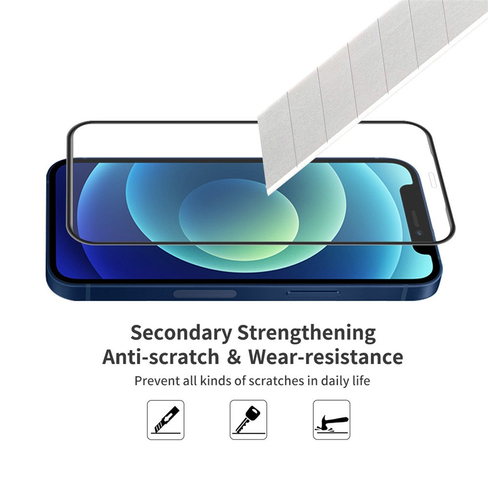 2Pcs / Set ENKAY HAT PRINCE Full Glue Complete Covering Tempered Glass Screen Protector for iPhone 12 Pro / iPhone 12