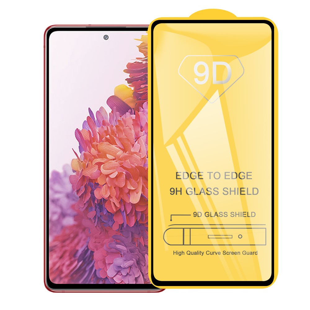 Full Covering 9D Tempered Glass Screen Protector (Side Glue) for Samsung Galaxy S20 FE 4G / 5G / 2022 / S20 Lite / S20 FE 2022