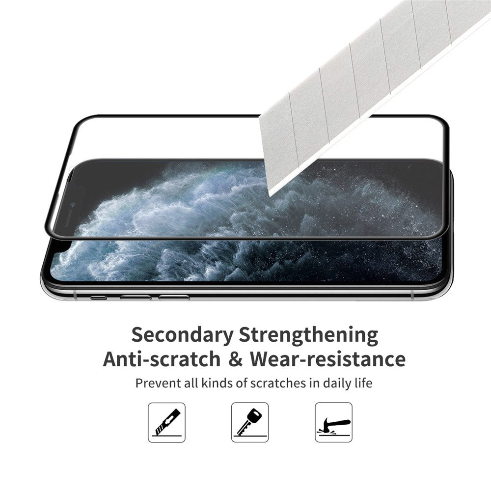 ENKAY HAT PRINCE 5 Pcs / Set Arc Edge Tempered Glass Screen Film for iPhone 11 Pro / iPhone XS / iPhone X